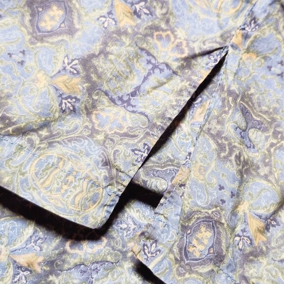 Tori Richard Honolulu Hawaiian Aloha Shirt Mens Button-Up Shirt Large Gray Blue - Picture 7 of 9